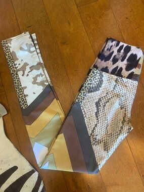 XS/S Mixed Animal Print Leggings Brown & Tan for the love rockstar custom pants